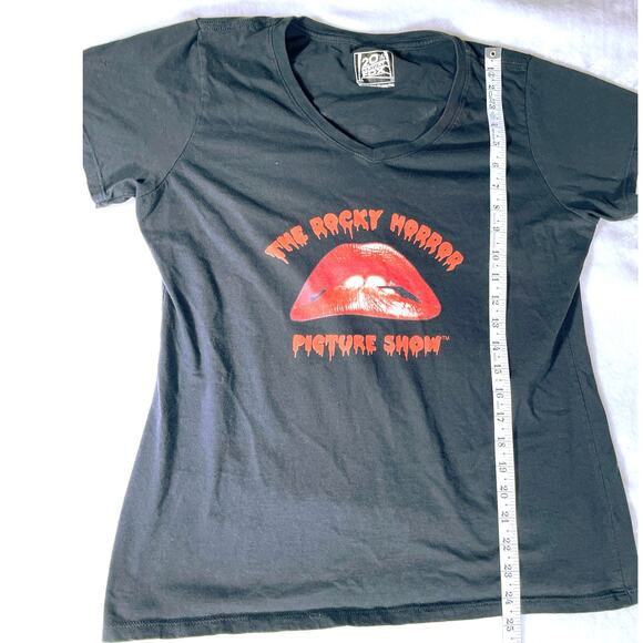 Rocky Horror Picture Show Lips Tee Black V-Neck Women’s M - Picture 4 of 6